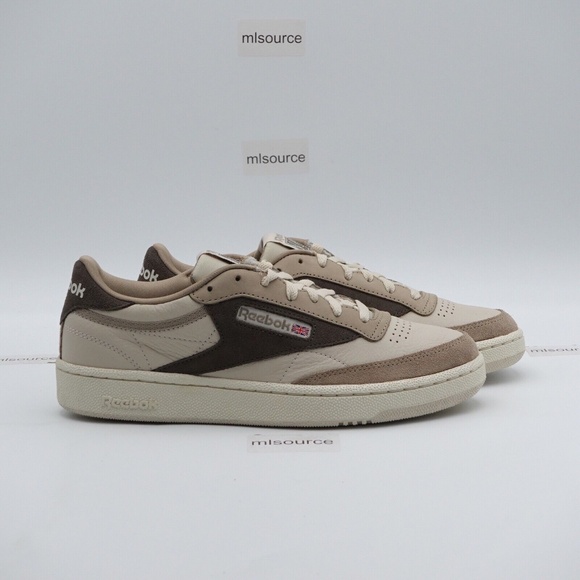 NEW Reebok Club C 85 Sneakers 100073895 Stucco/White/Brown - Picture 2 of 14